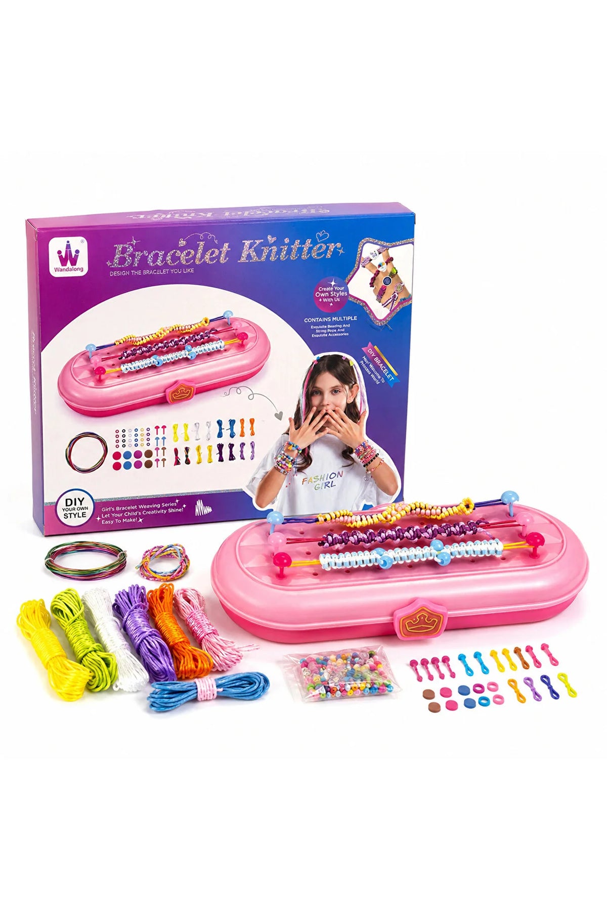 KidZilan DIY creative bracelet knitter kit, view 1