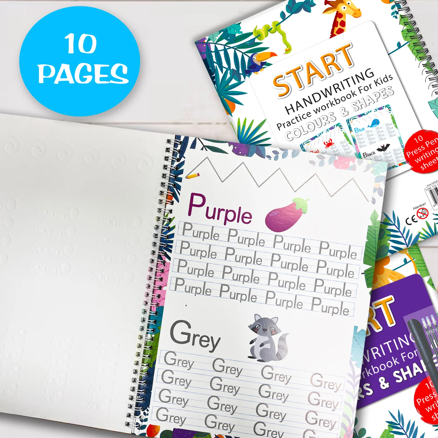 Start Handwriting Practice Workbook for Kids - Colours & Shapes (10 Pages)