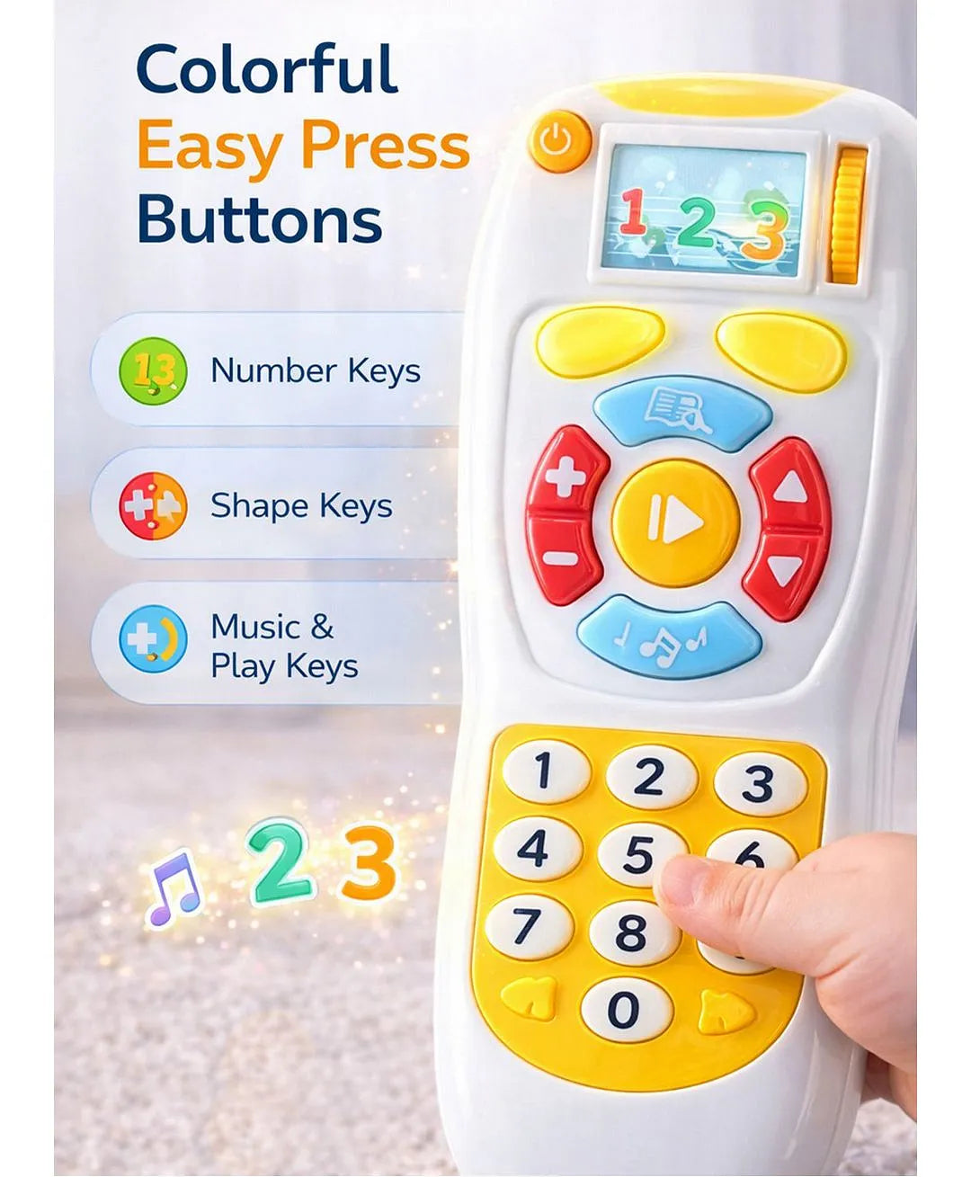 Youleen early education musical TV remote control toy, view 2