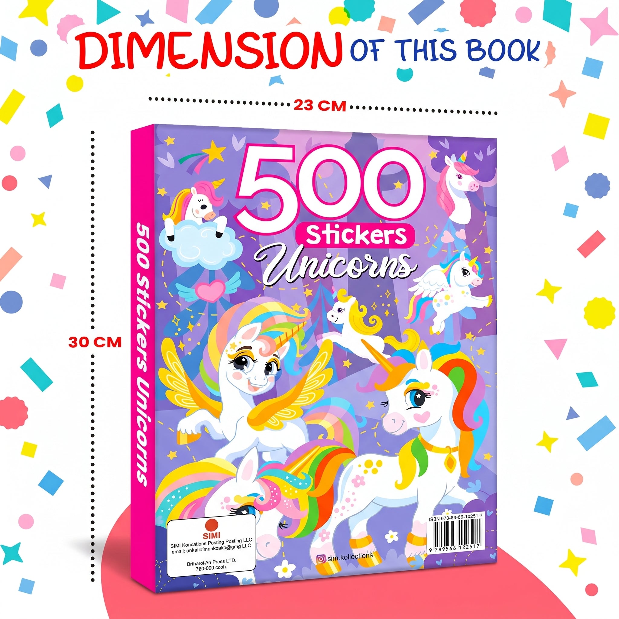 500 Stickers: Unicorns Activity & Sticker Book (30 x 23cm)