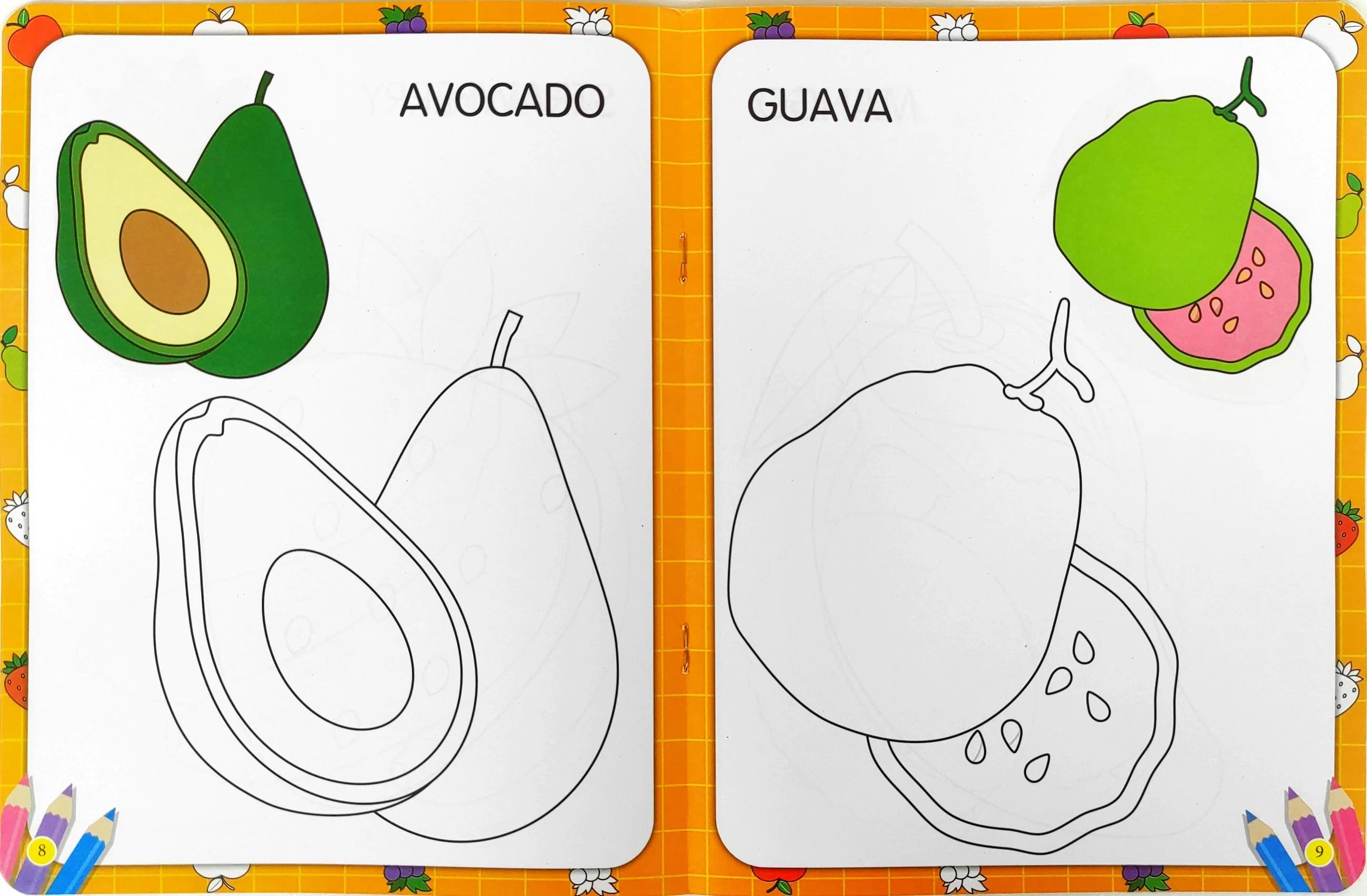 My First Fruits Copy to Colour Book (16 Pages)