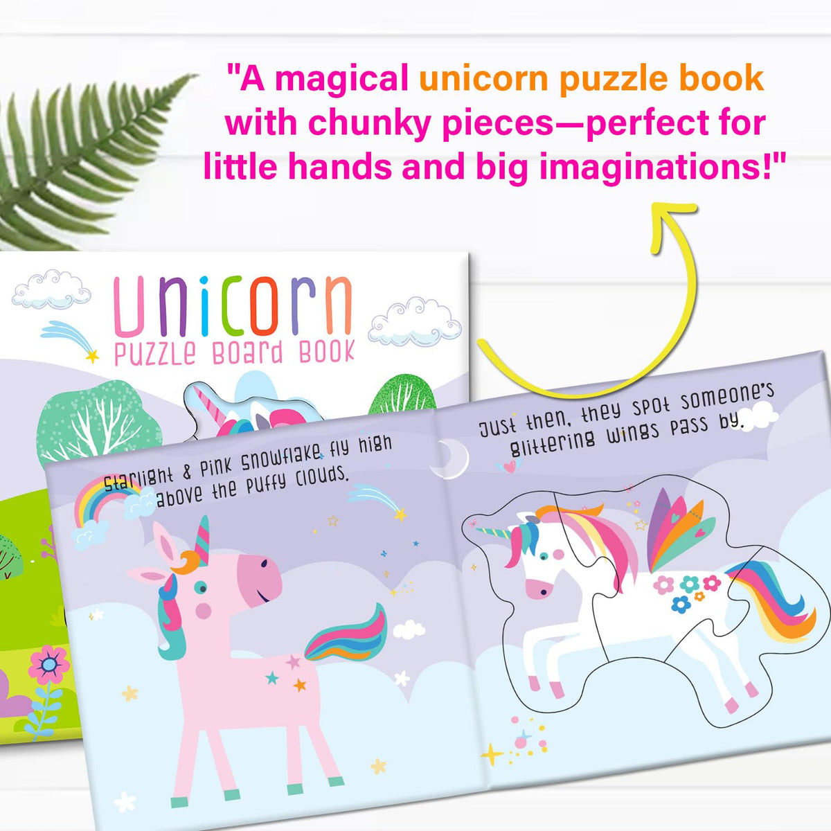 Unicorn Puzzle Board Book - Interactive Story & Puzzle (16 x 16cm)
