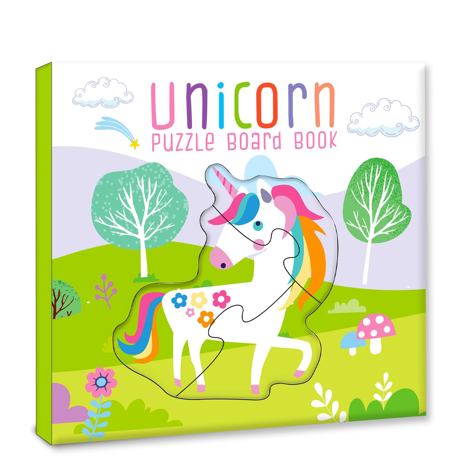 Unicorn Puzzle Board Book - Interactive Story & Puzzle (16 x 16cm)