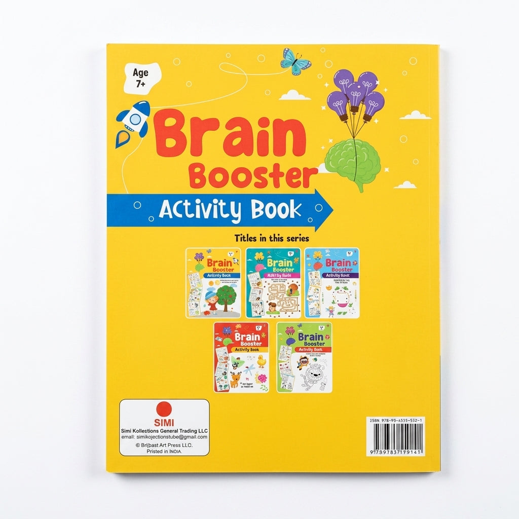 Brain Booster 96-Page Activity Book - 28x22cm (Ages 7+)