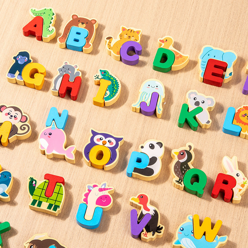 A to Z creative animal alphabet matching blocks, view 3