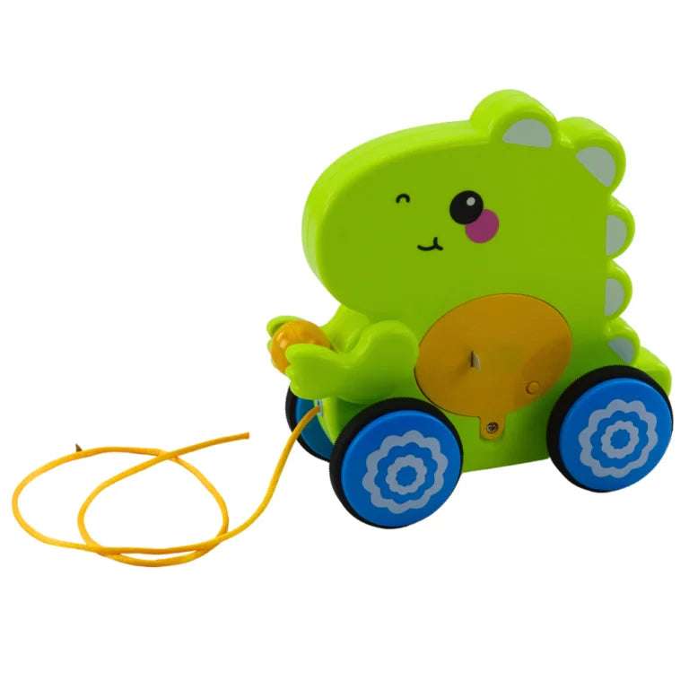 Youleen musical pull-along dinosaur car, view 3