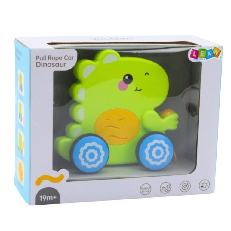 Youleen musical pull-along dinosaur car, view 2