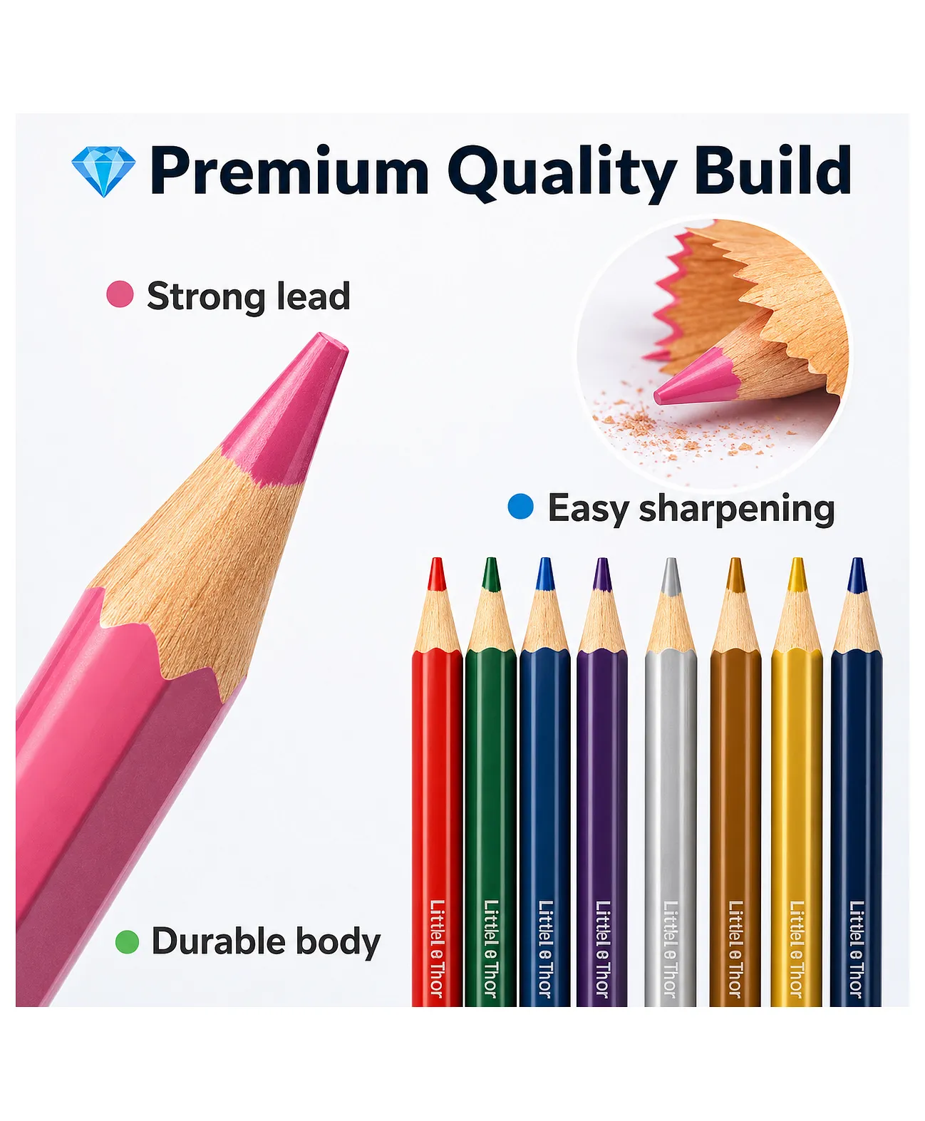 Creative Dreams 24-pack premium color pencils, pink alternate view