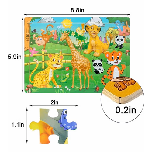 Little Explorers wooden jigsaw puzzle, 30 pieces, assorted theme view