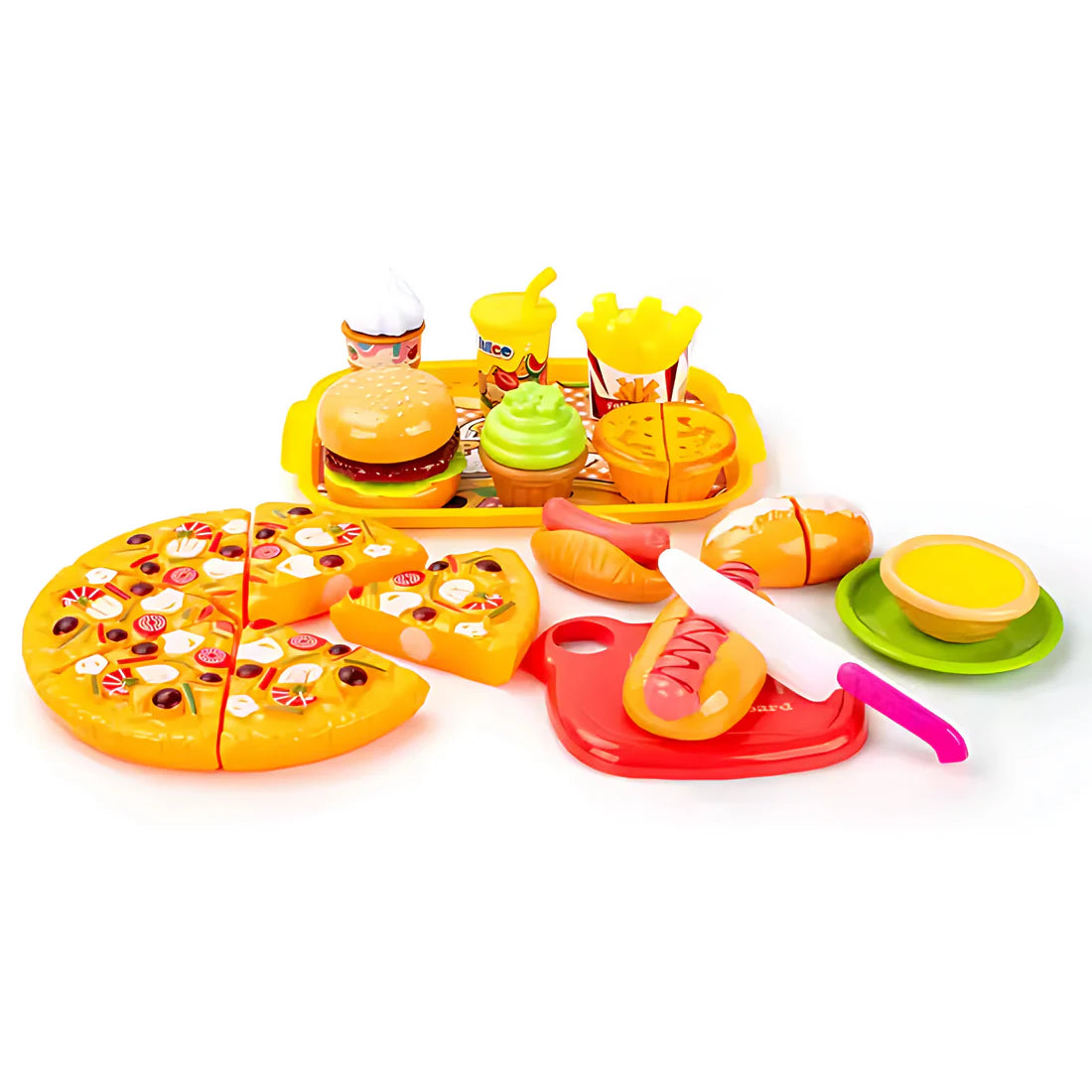 KidZilan fast food and pizza cutting playset, view 3