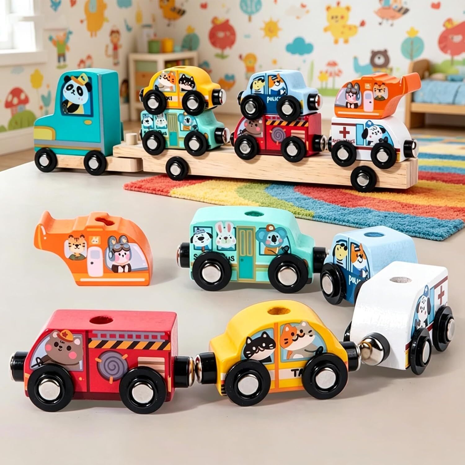 Happy Tails Transit Truck magnetic and stacking set, view 4