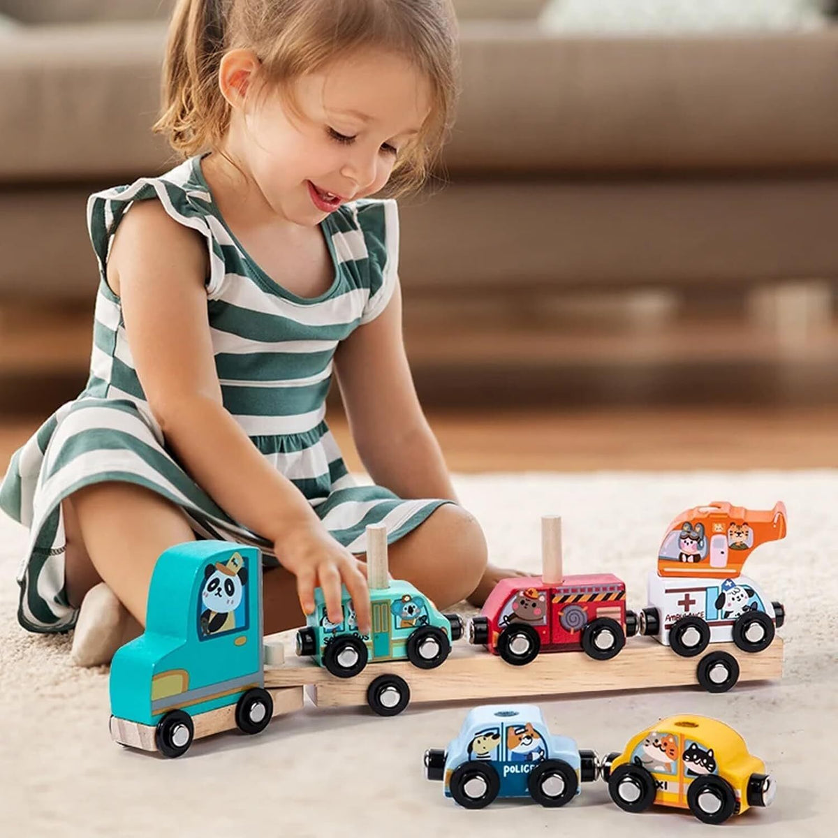 Happy Tails Transit Truck magnetic and stacking set, view 3