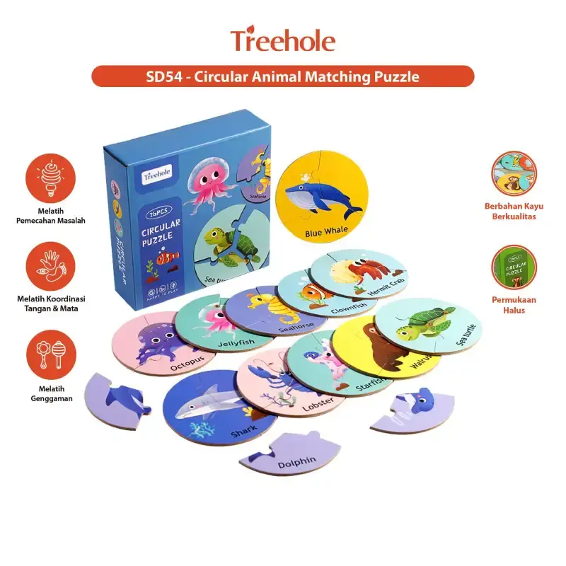 Treehole magic circular animal puzzles, view 4