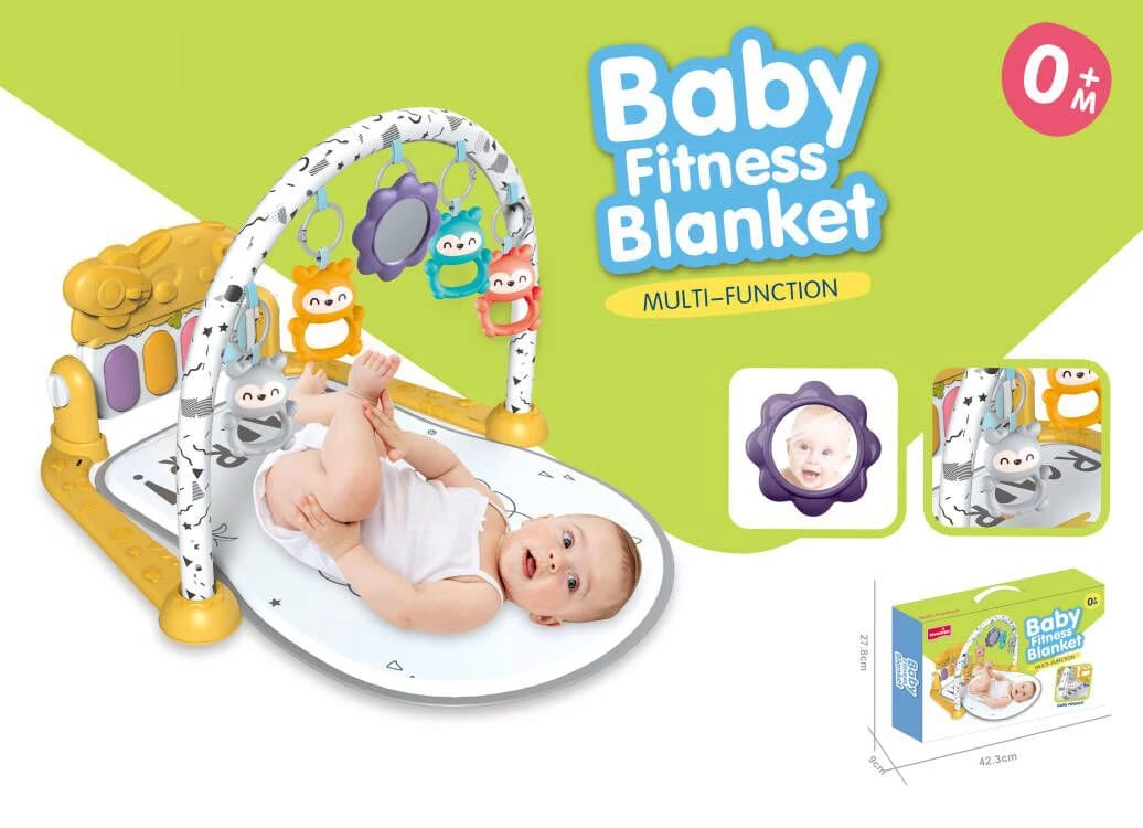Vivakids multi-function baby fitness blanket and kick piano gym, view 4