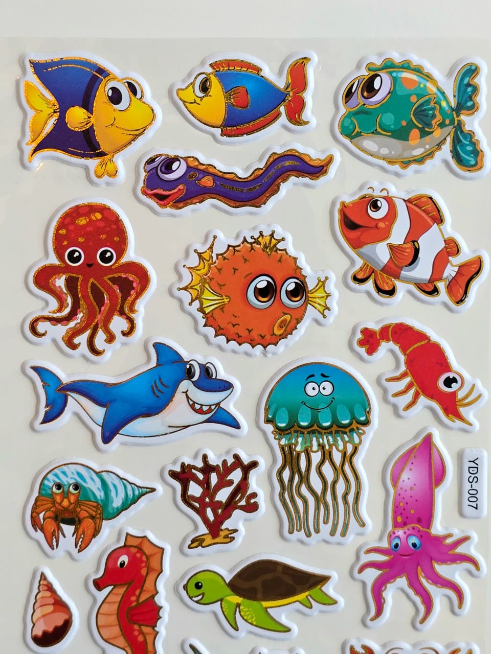 KidZilan Under the Sea 3D Sticker World Puffy Sticker Sheet
