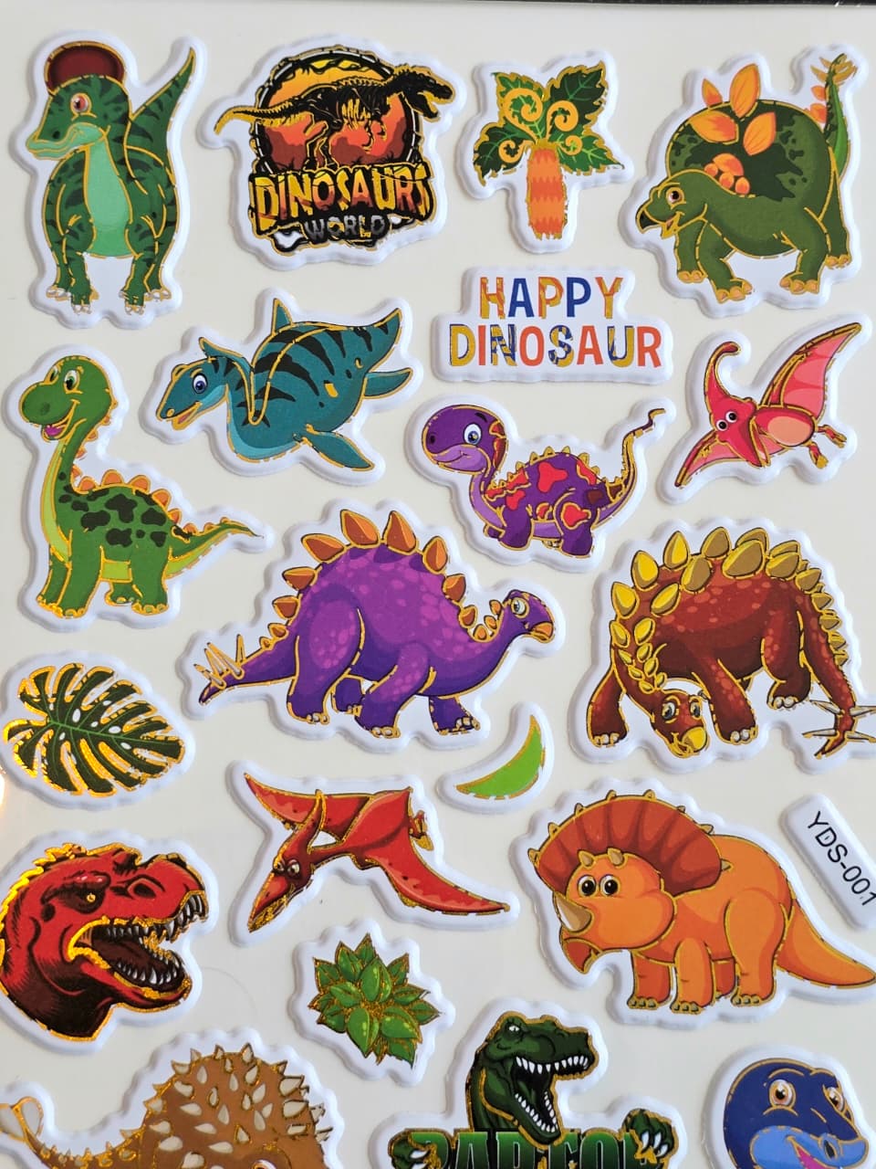KidZilan Dinosaurs 3D Sticker World Puffy Sticker Sheet
