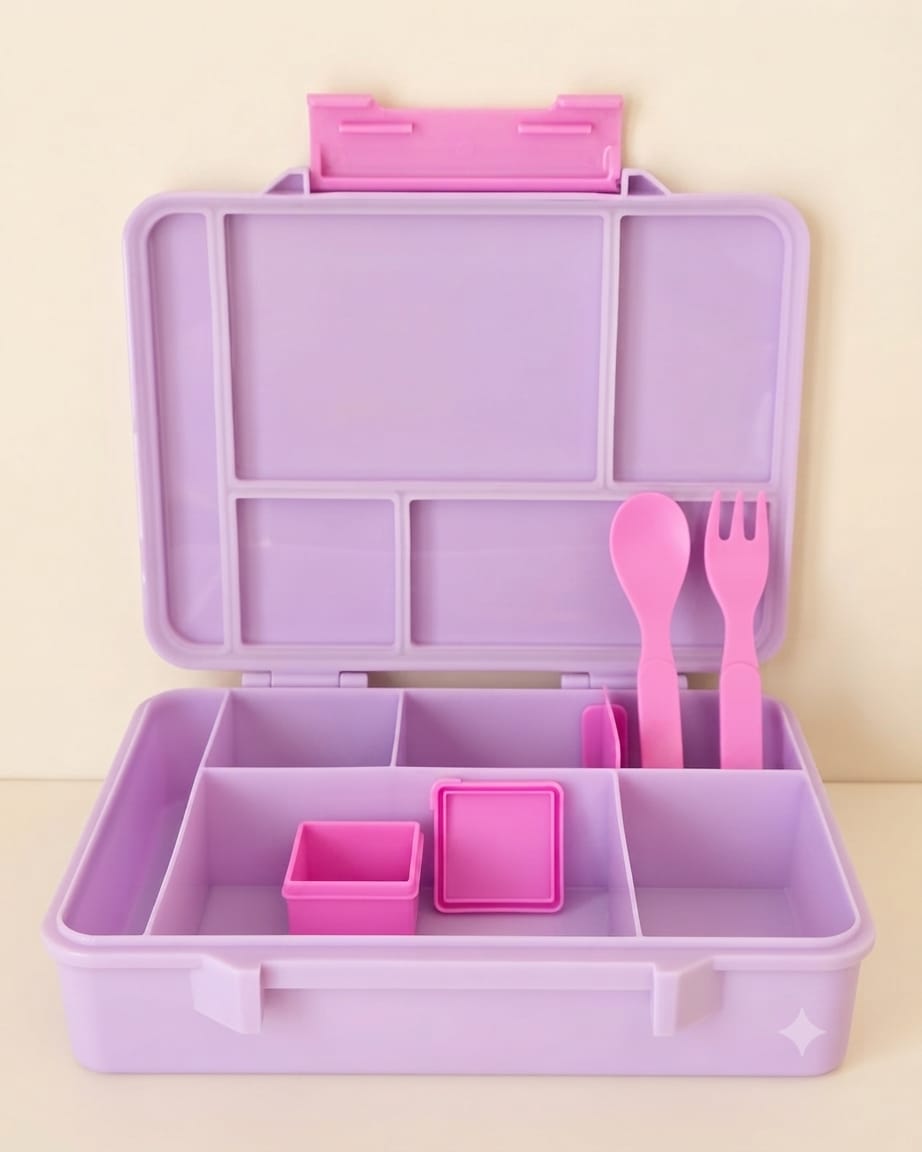 Zilan Compartment Bento Lunch Box 1520ml - Purple