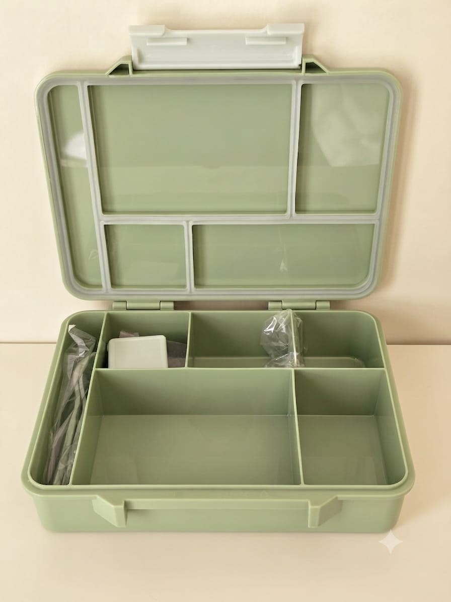 Zilan Compartment Bento Lunch Box 1520ml - Sage Green