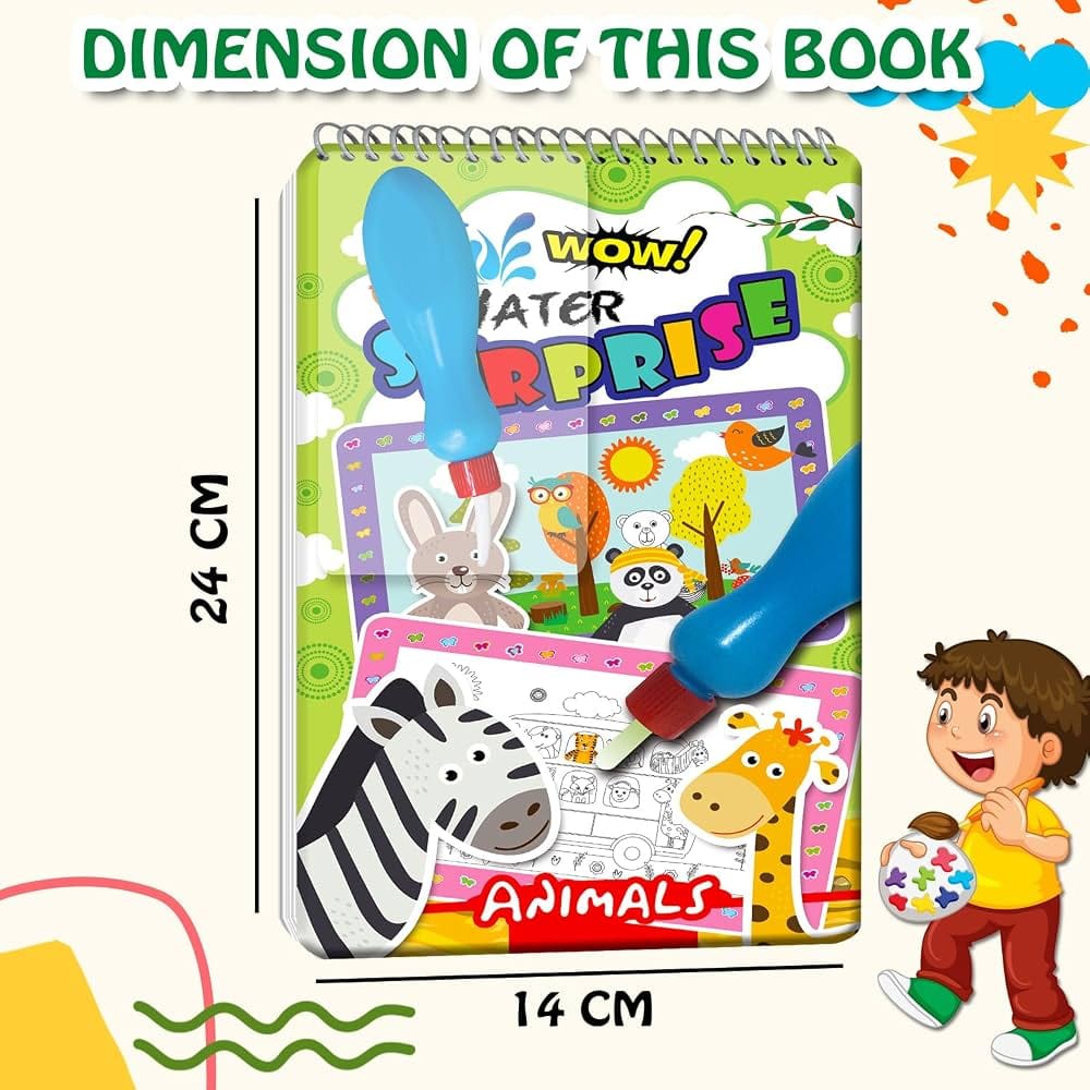 Wow Water Surprise Animals Reusable Activity Book (3 Pages)