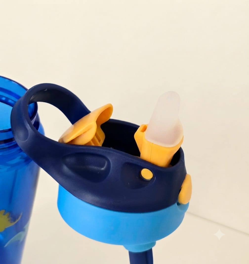 KidZilan Tritan Water Bottle 480ml - Blue Dinosaur