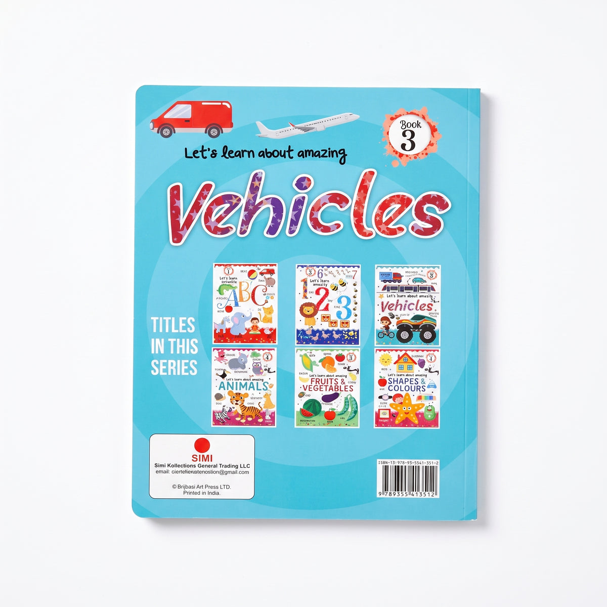 Let's Learn About Amazing Vehicles Book (10 Pages)