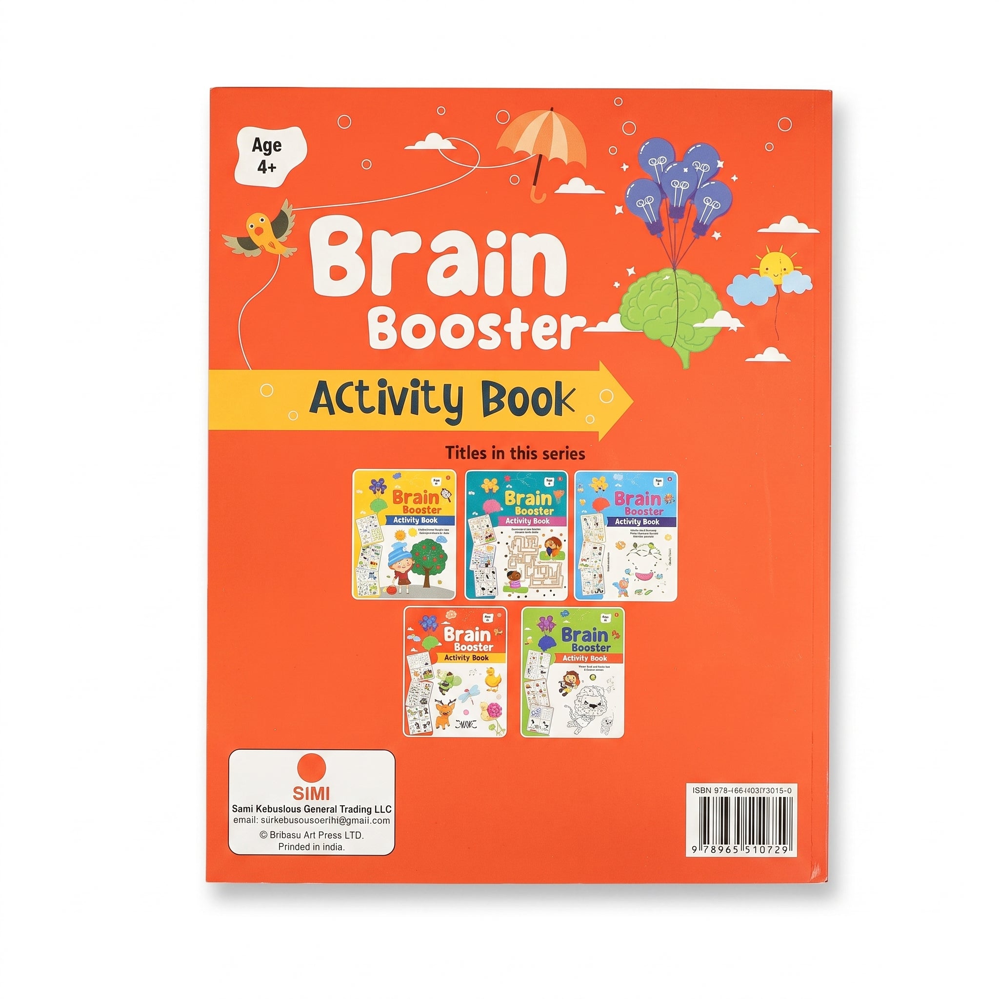 Brain Booster 96-Page Activity Book - 28x22cm (Ages 4+)