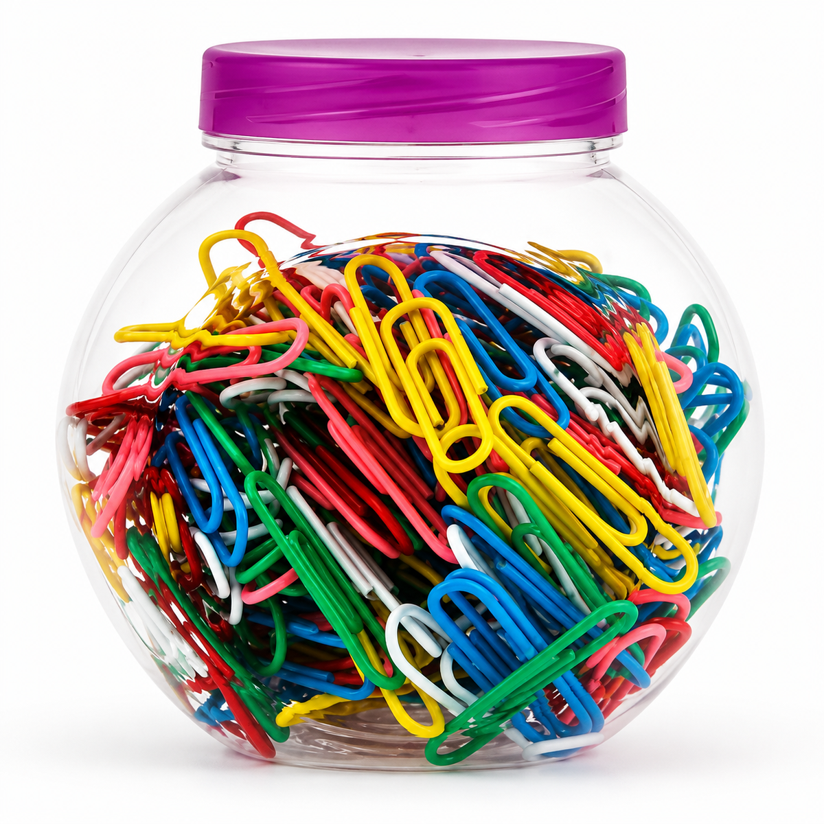 Kidzilan multi-color vinyl coated metal paper clips, 254-piece, main view