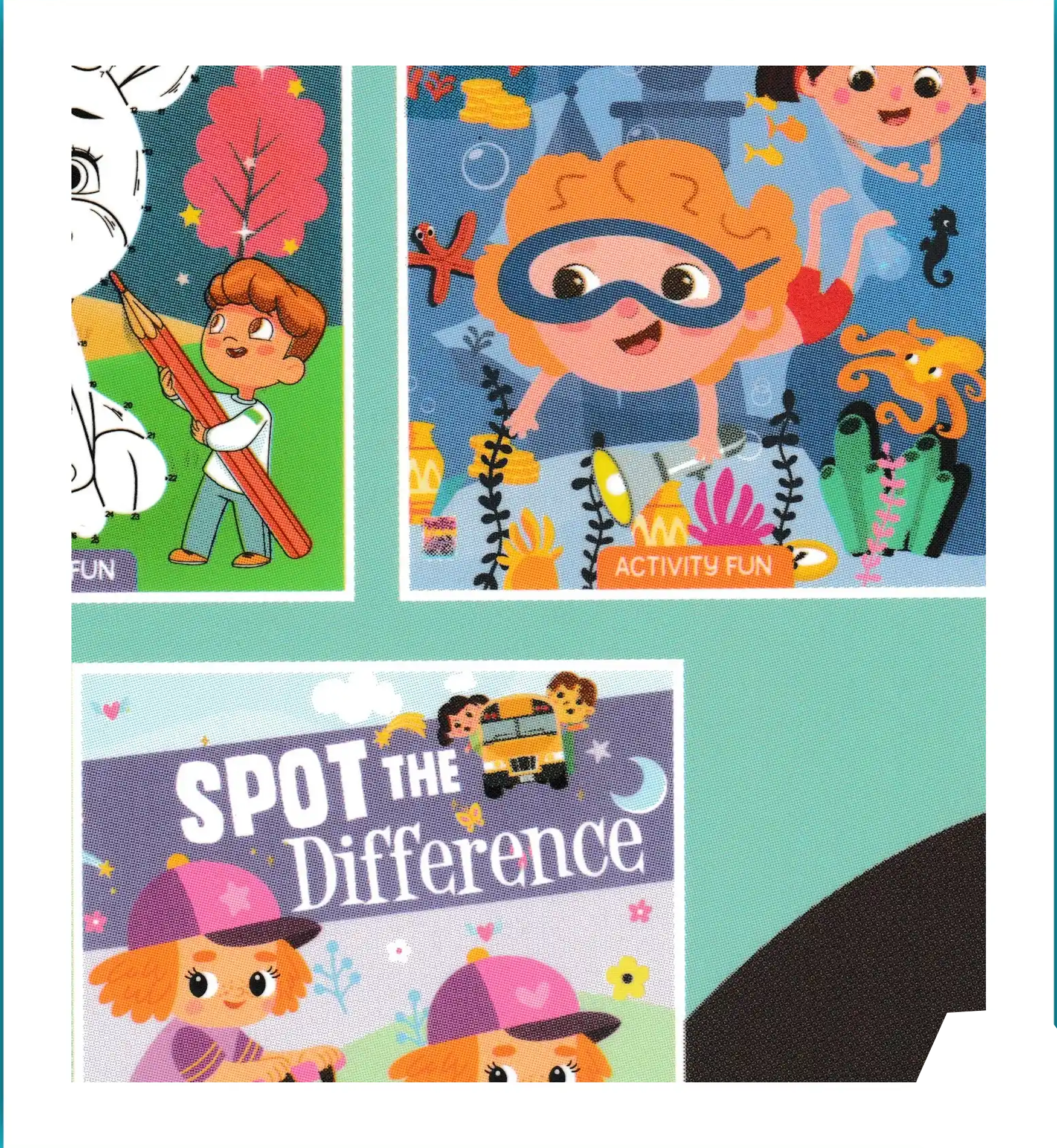 Spot the Difference Activity Fun Book (16 Pages)