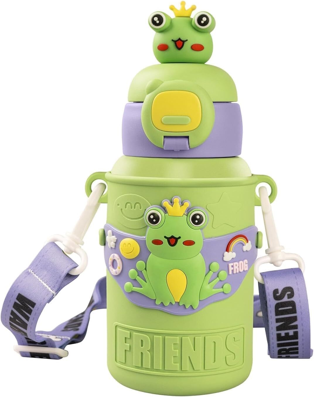 Warm Friends kids insulated flask, green