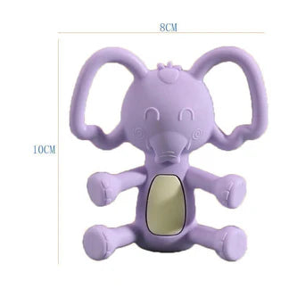 Silicone elephant teether toy with travel case, view 6