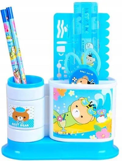 Summer Cyan all-in-one desk organizer and stationery combo, full set with packaging