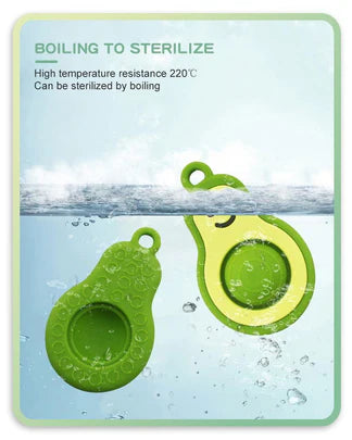 Algo silicone avocado baby teething toy, view 4