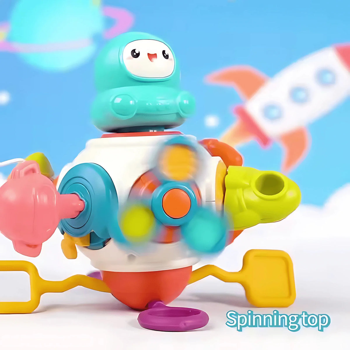 KidZilan 8-in-1 space astronaut busy cube and travel toy, view 2