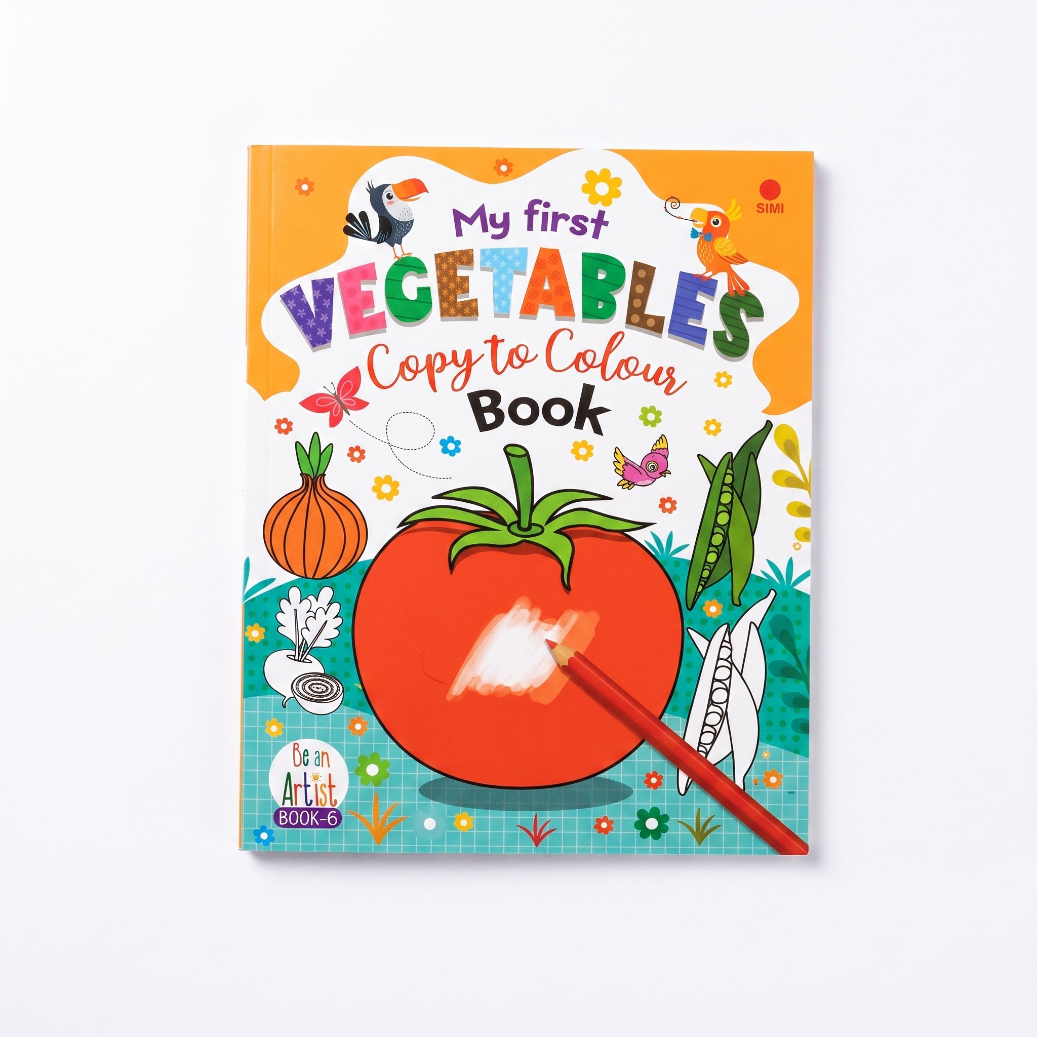 My First Vegetables Copy to Colour Book (16 Pages)