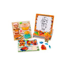 Montessori 3D Educational Wooden Profession Puzzle Set with Whiteboard and Pen