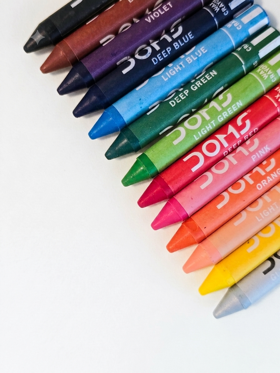 DOMS Jumbo Wax Crayons (12 + 1 Silver) Set