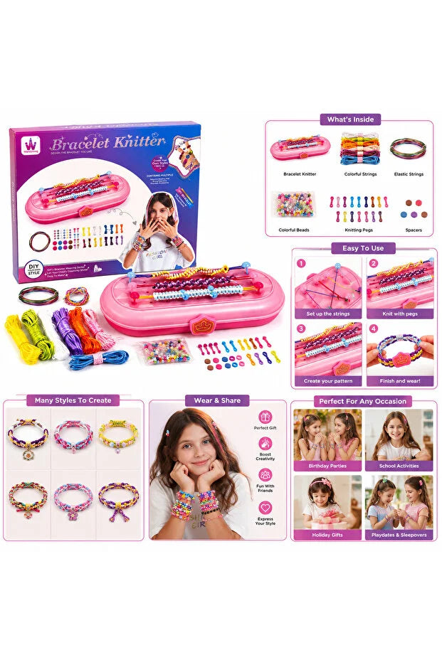KidZilan DIY creative bracelet knitter kit, view 2