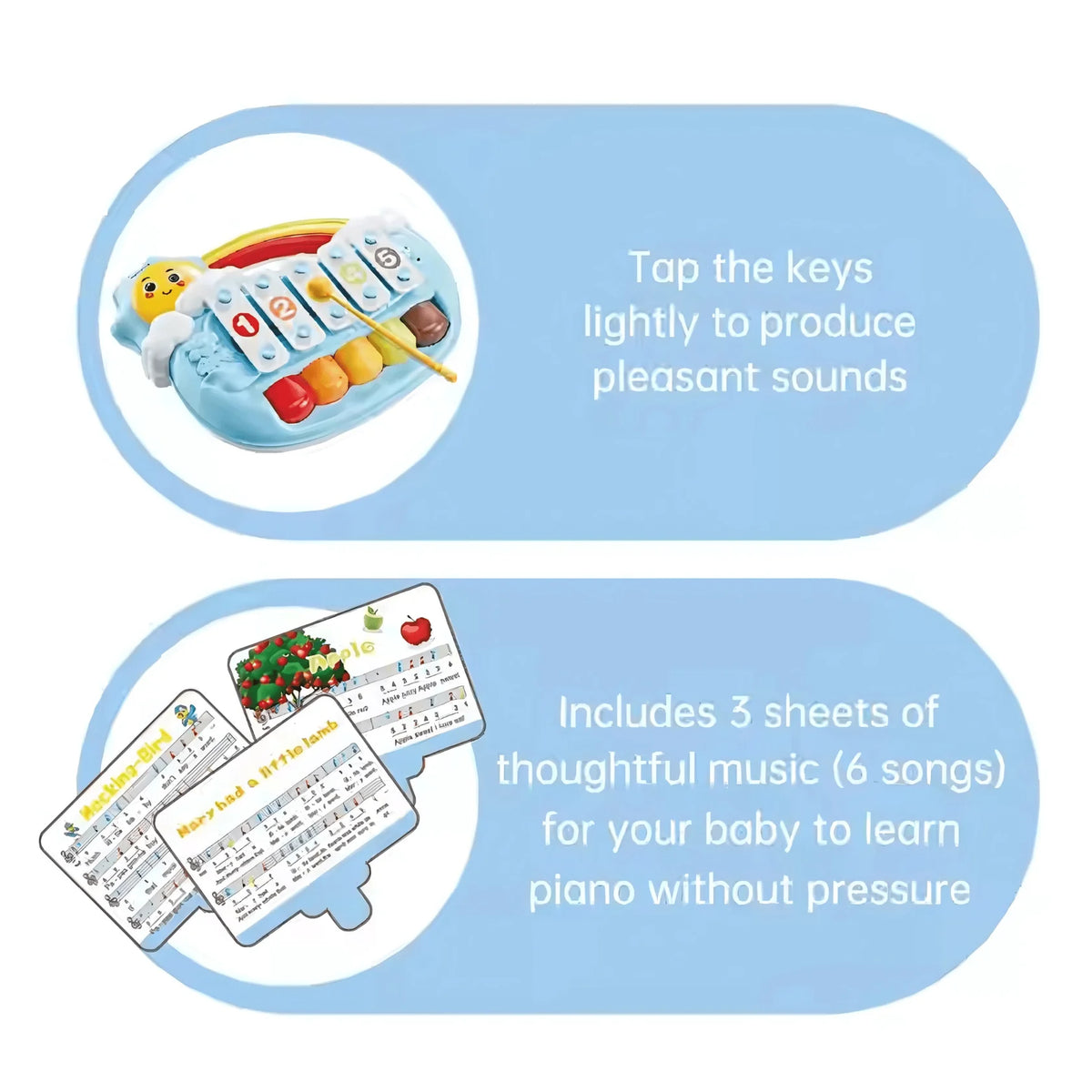 Youleen Five Tone Sun piano and xylophone set, view 4