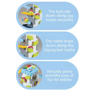 Youleen piano and ball drop track activity tower, view 6