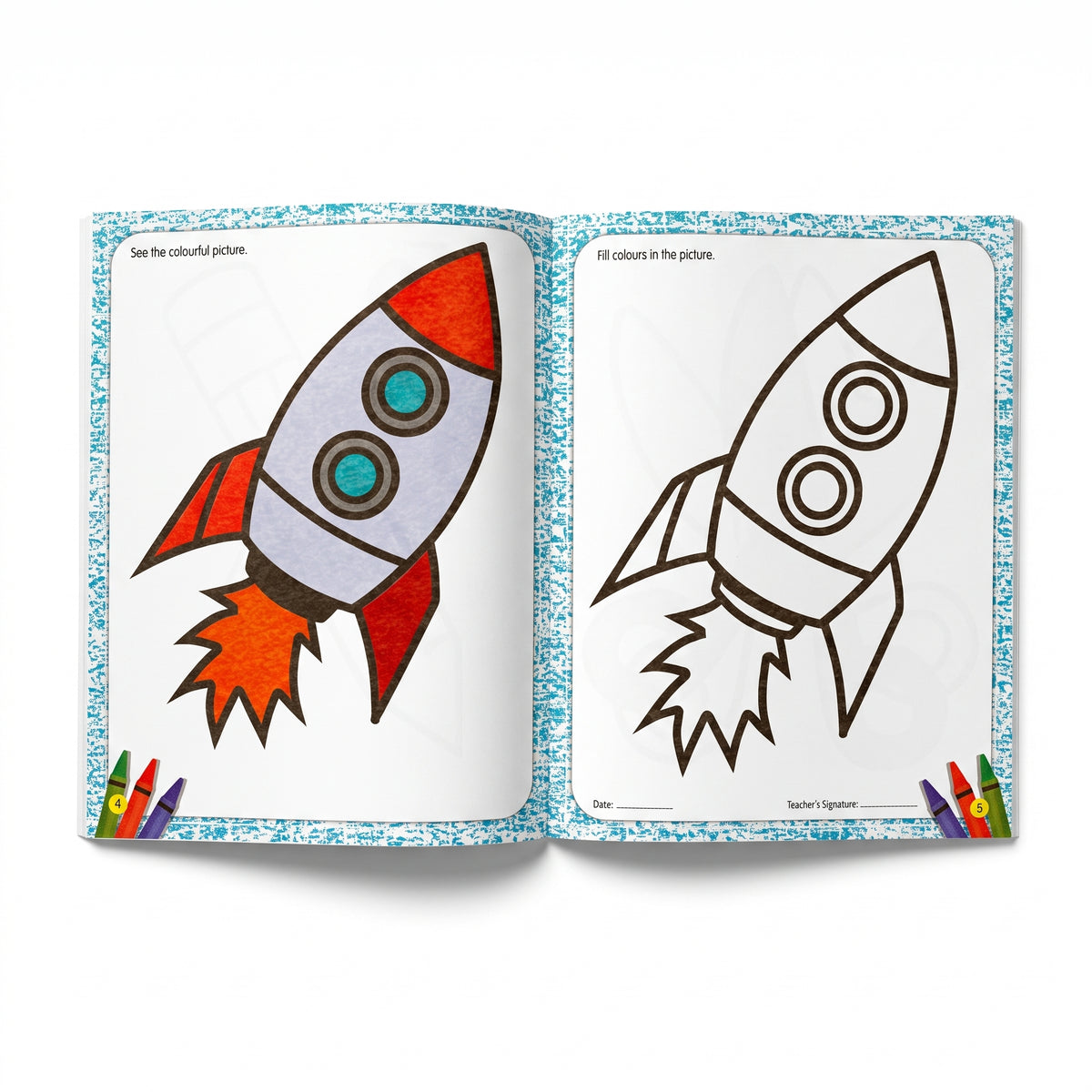KG Crayon Colouring Book Book-4 (16 Pages)
