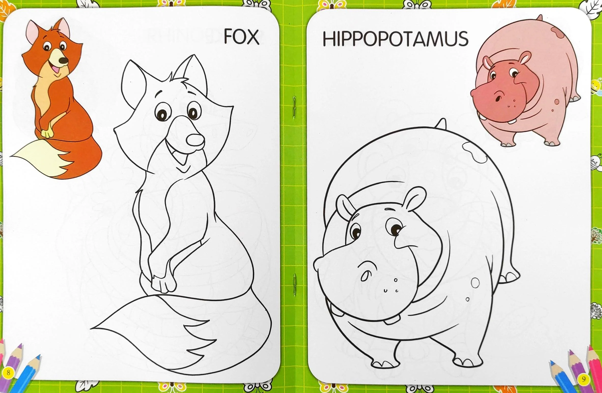 My First Animals Copy to Colour Book (16 Pages)