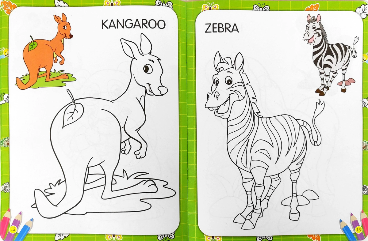 My First Animals Copy to Colour Book (16 Pages)