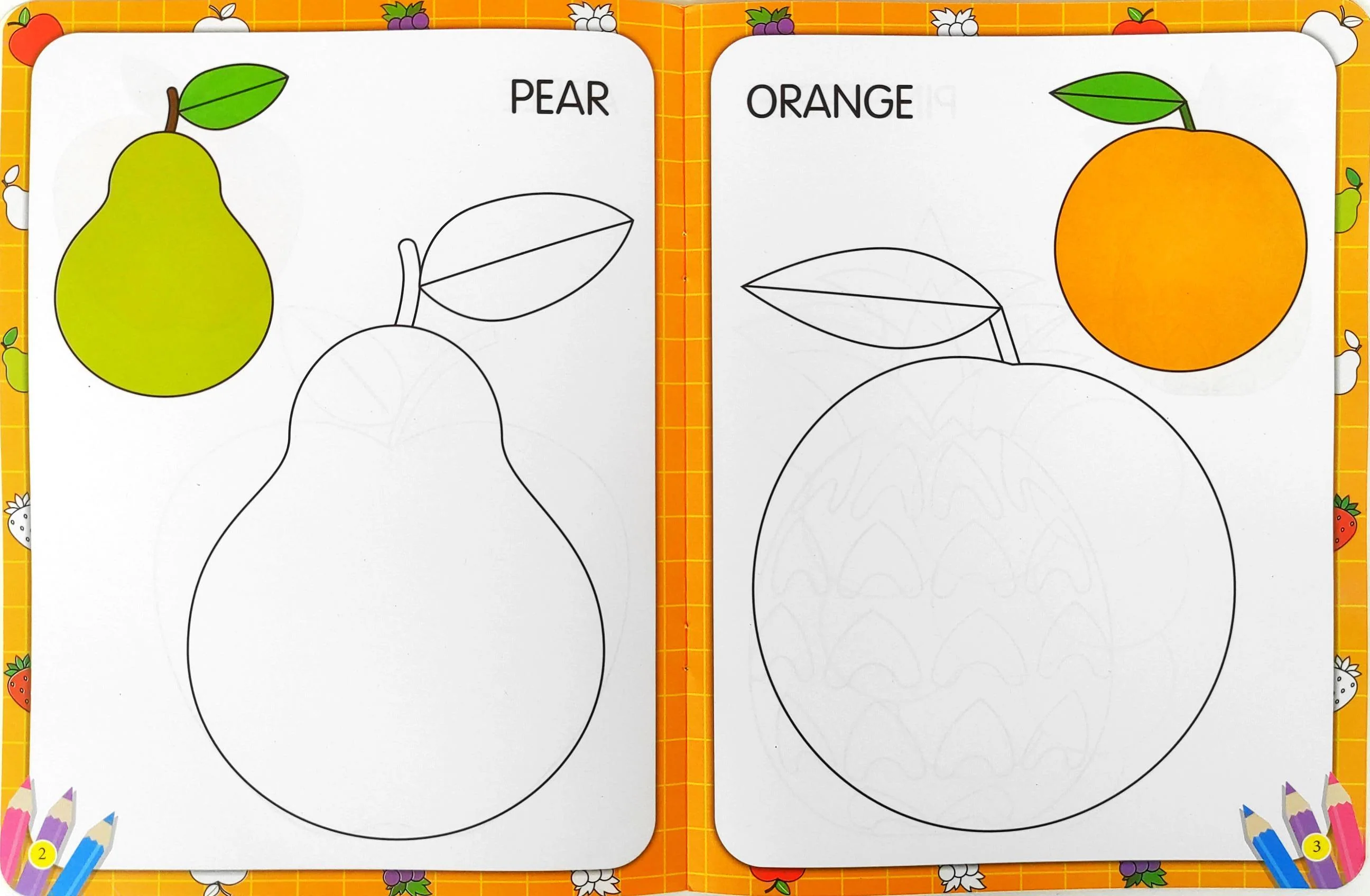 My First Fruits Copy to Colour Book (16 Pages)