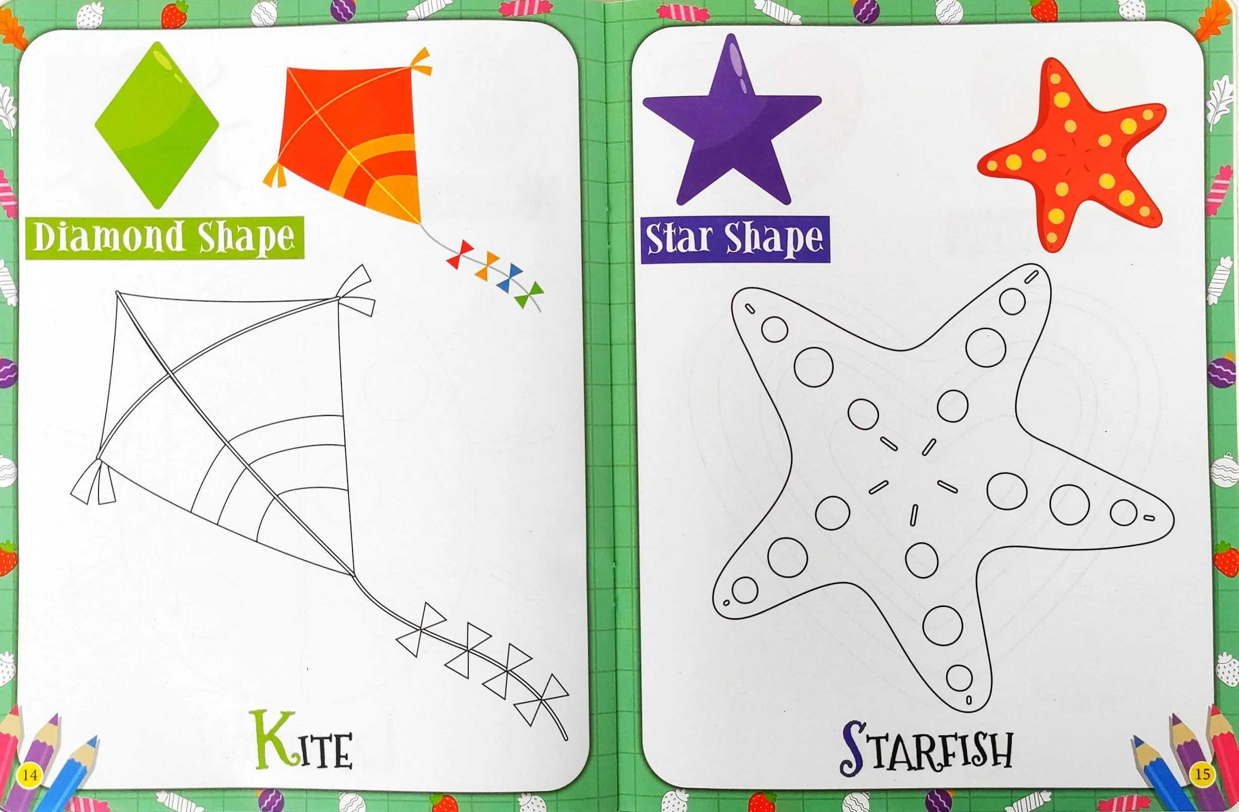 My First Colours & Shapes Copy to Colour Book (16 Pages)