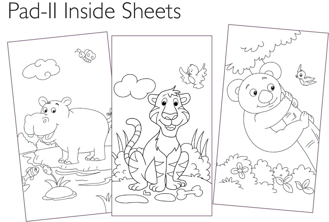 Animals Travel Art Kit with Coloring Pads and Pencils (19 x 11.5cm)