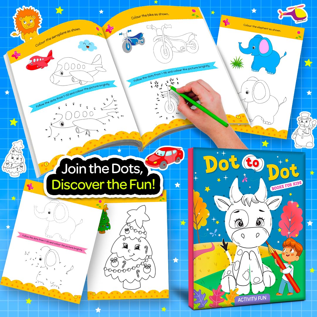 Dot to Dot Books for Kids Activity Book (16 Pages)