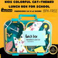 KidZilan Playful Cat 2-Compartment Handheld Bento Box (850ml)