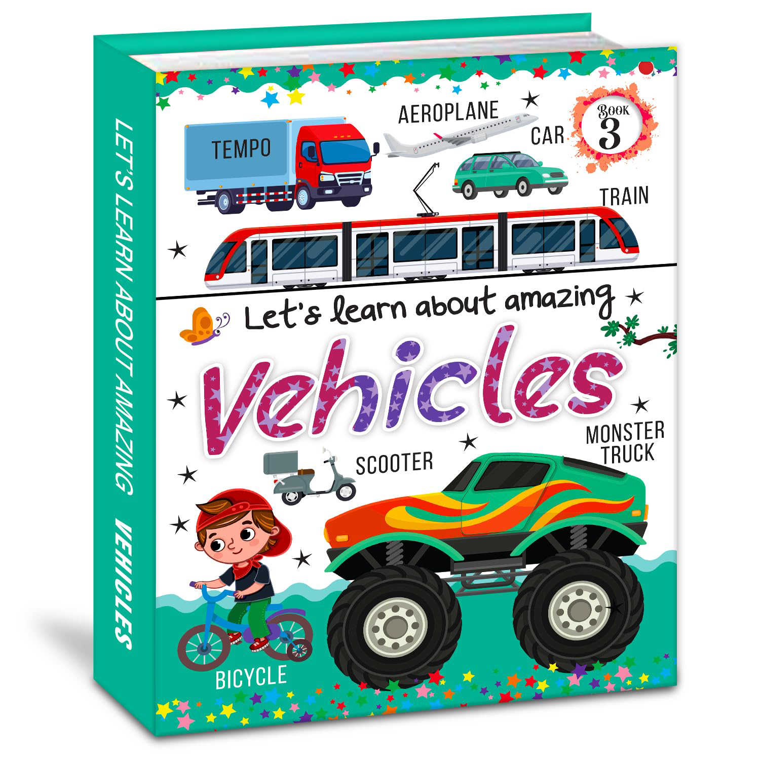 Let's Learn About Amazing Vehicles Book (10 Pages)