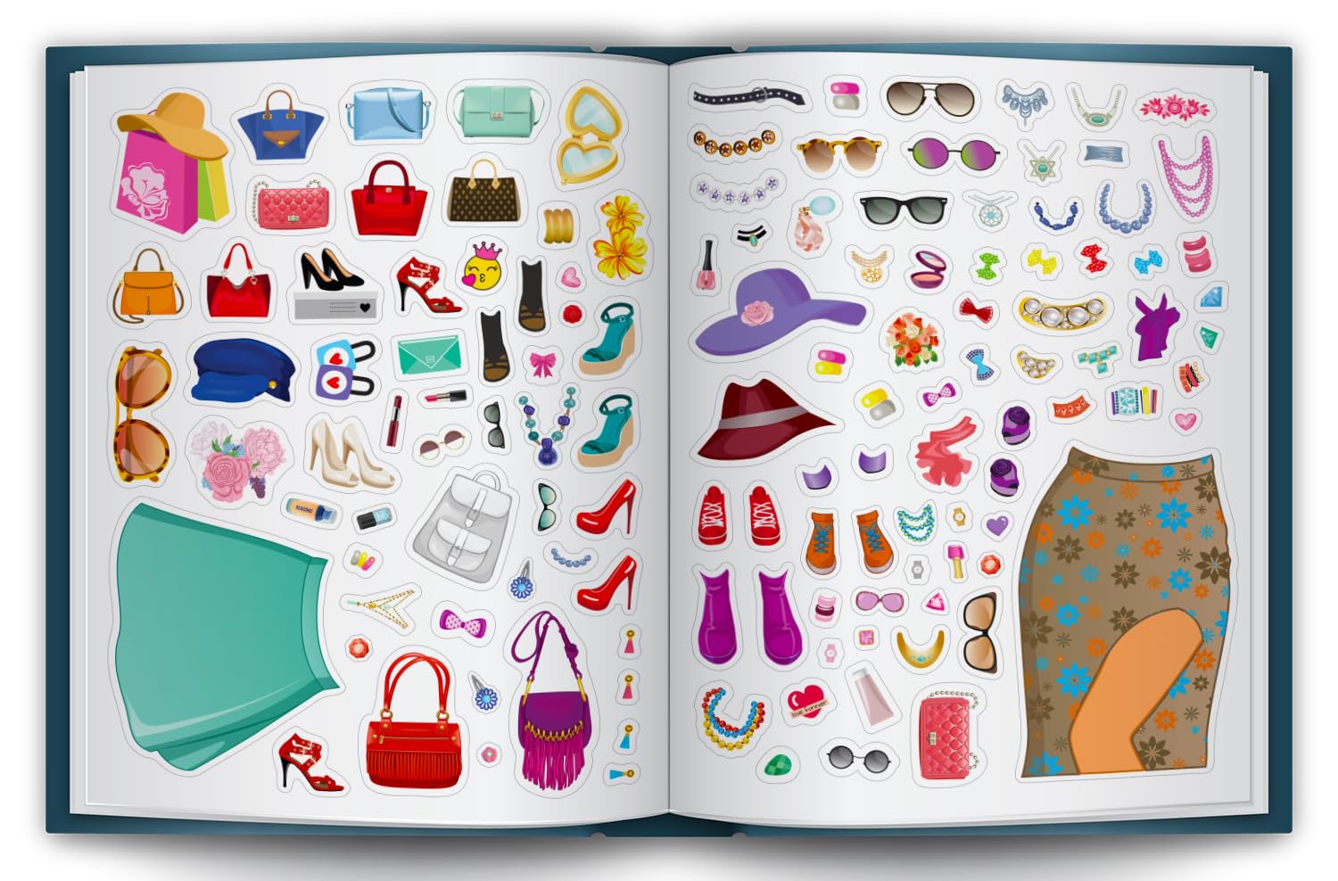 Fashion Girls Colour the Girls 36-Page Activity Book with 150+ Stickers