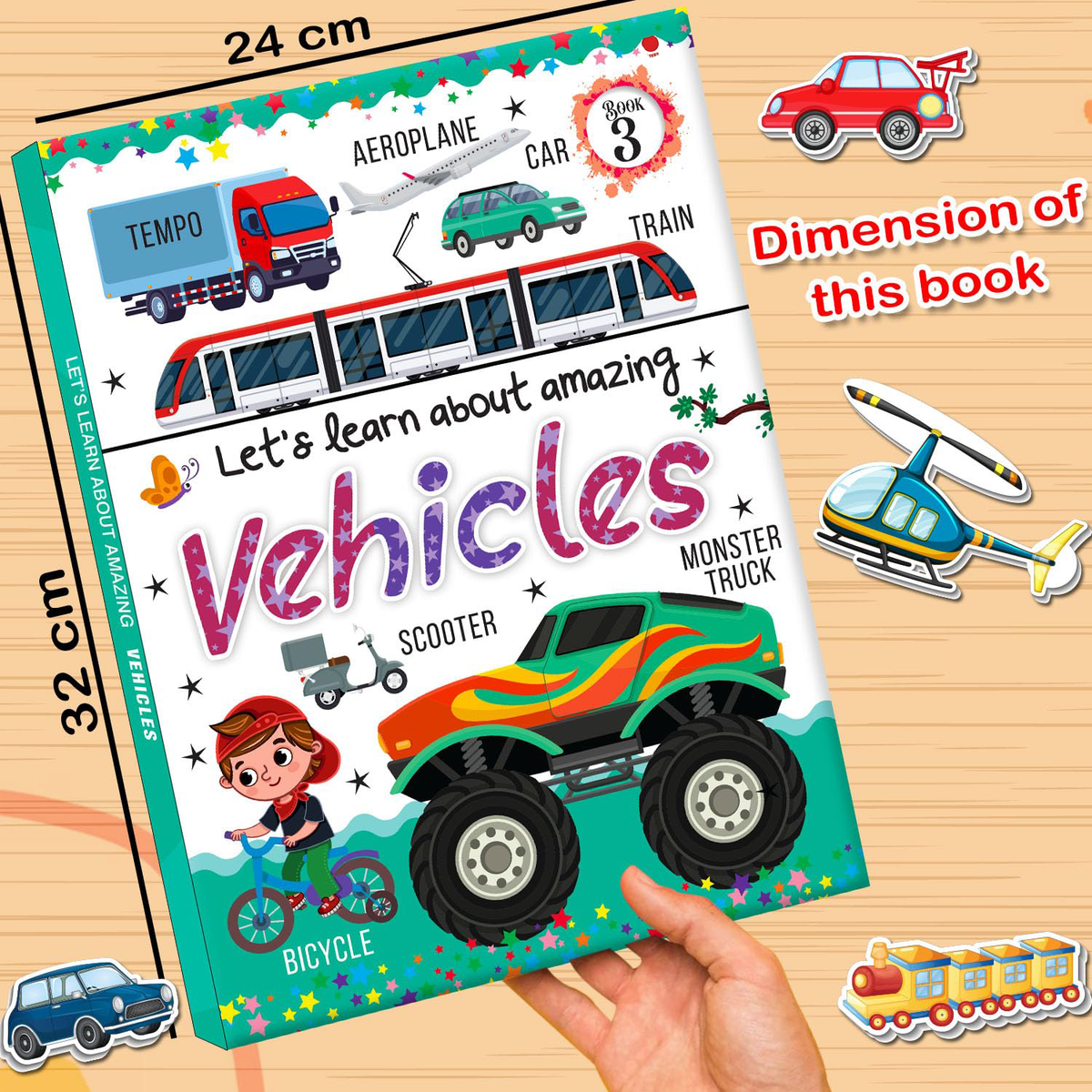 Let's Learn About Amazing Vehicles Book (10 Pages)